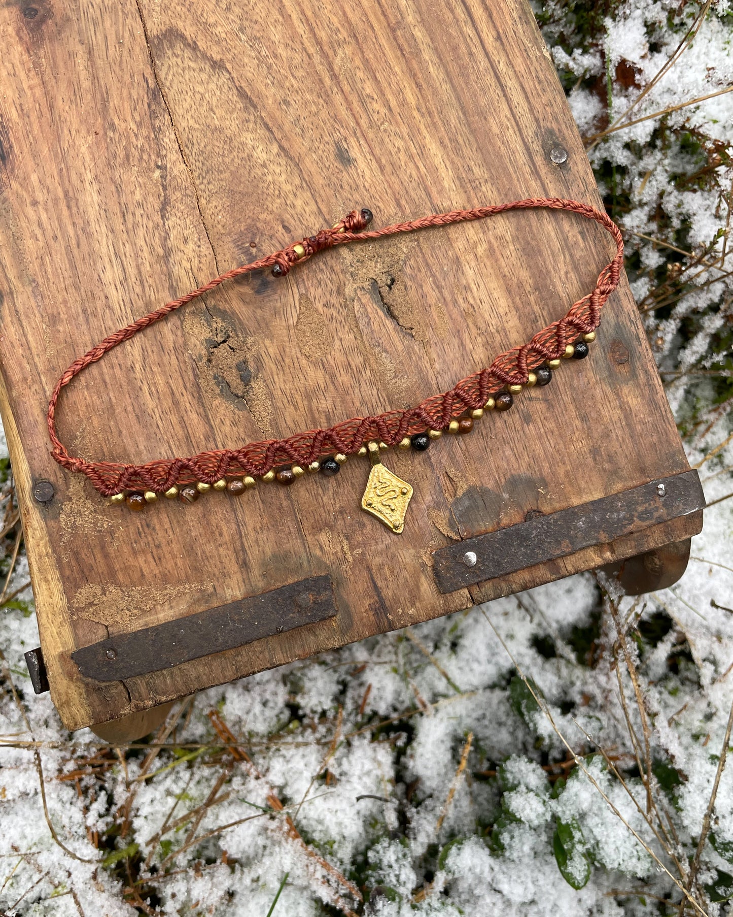 Fußkettchen „Snake“ mit Achat
