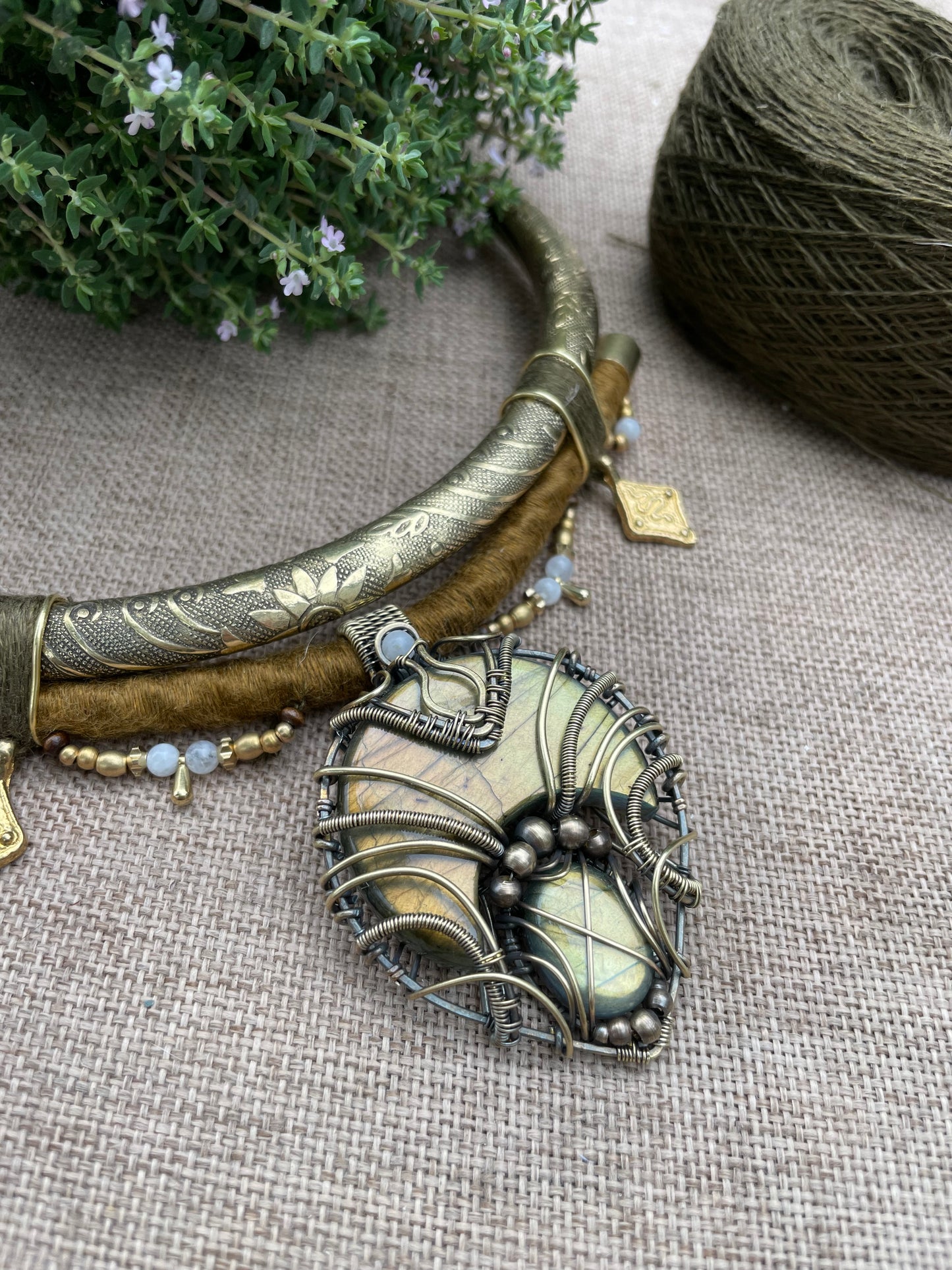 Collier „sha“ mit Labradorit