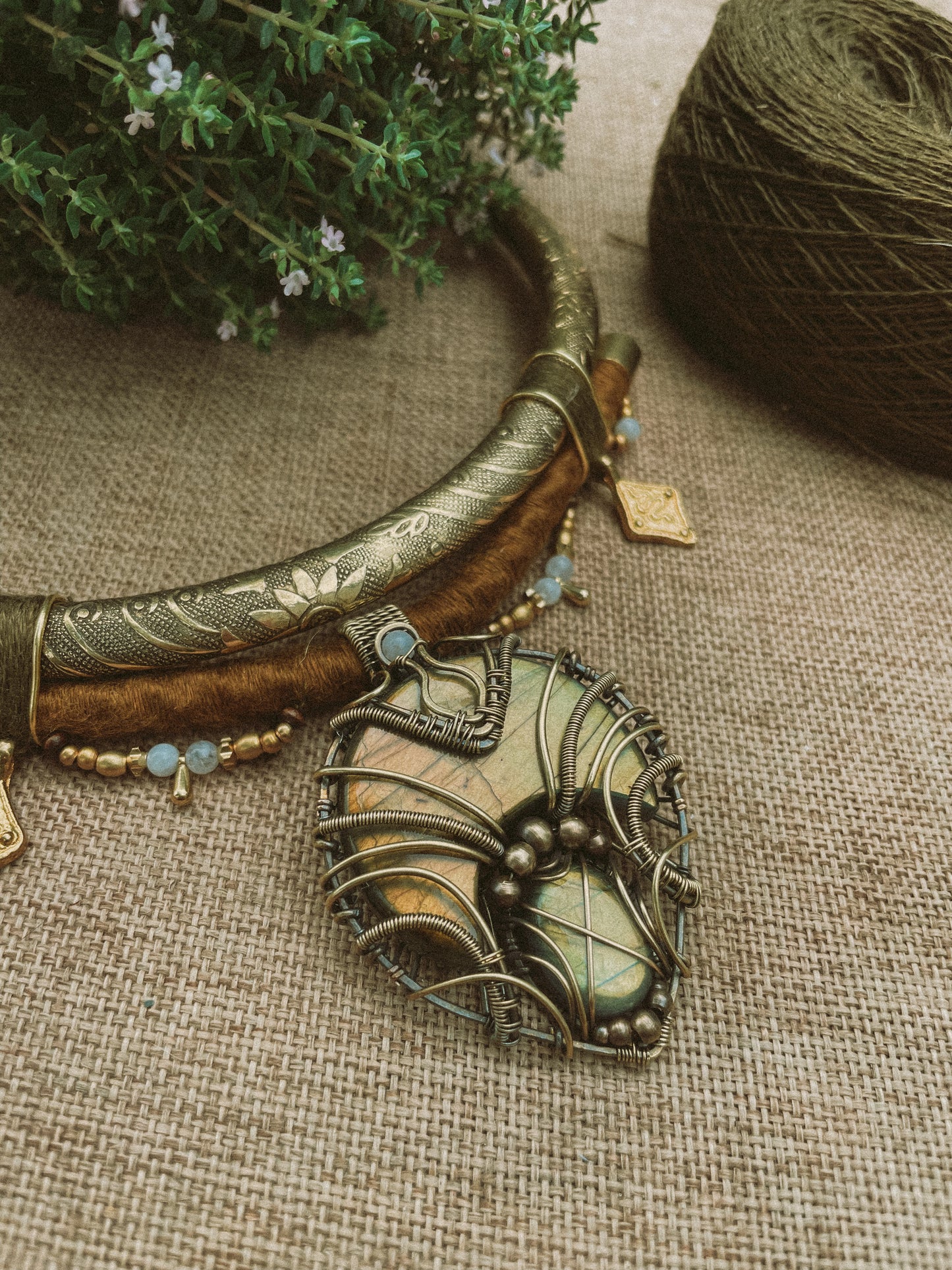 Collier „sha“ mit Labradorit