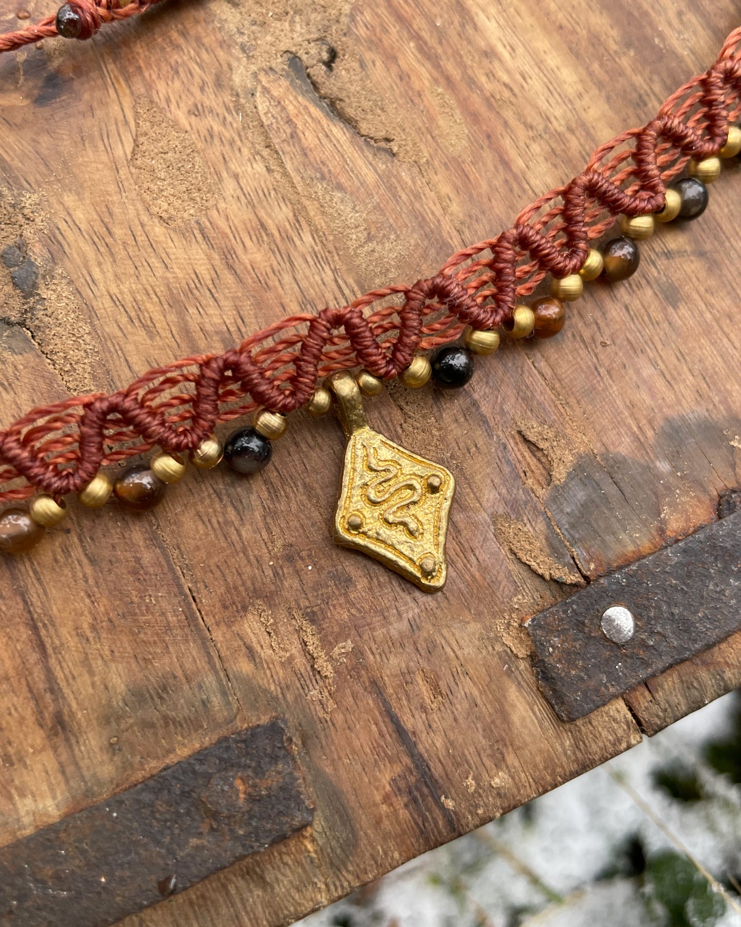 Fußkettchen „Snake“ mit Achat